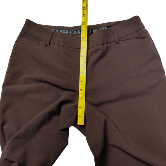 Apostrophe Vanessa Flared Leg‎ Pants Boot Cut Trouser Size 8 Petite Brown - Picture 6 of 9